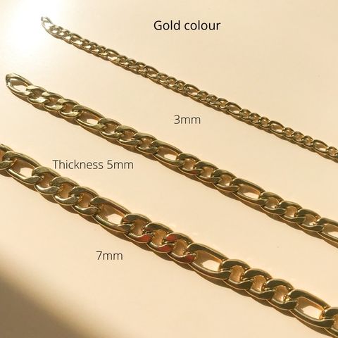 Anna Jewellery Handicraft - DIY Chain: Stainless steel Thick Figaro chain