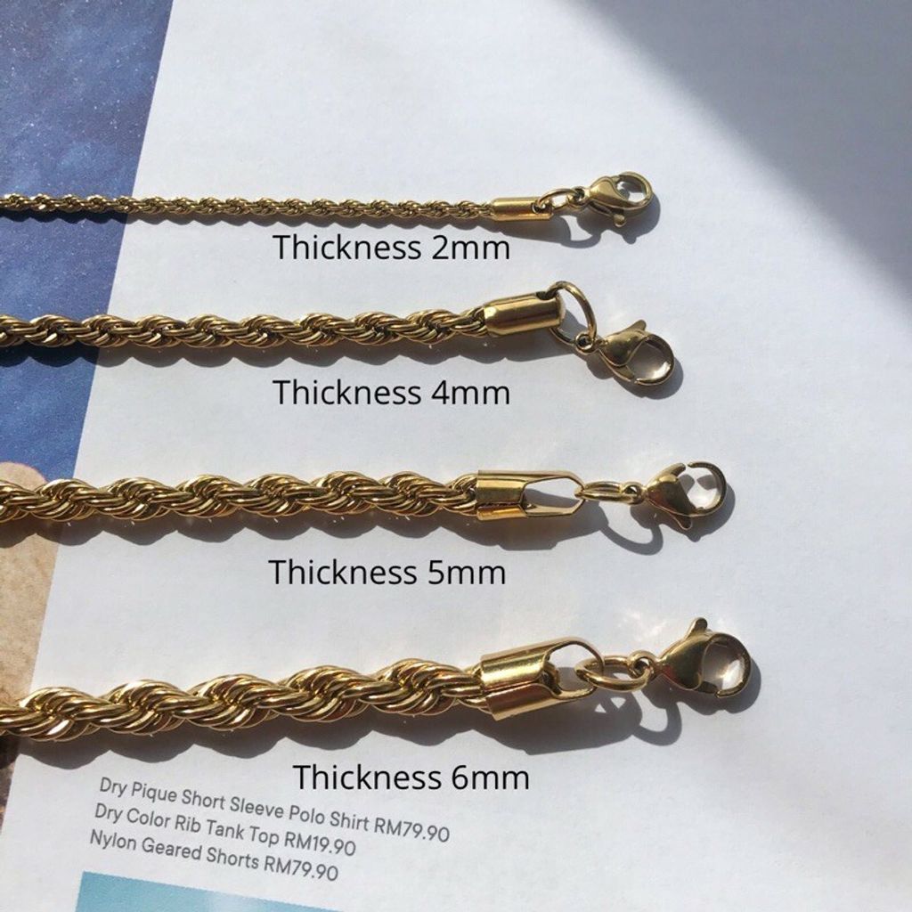 [Necklace] Stainless Steel Rope chain 2