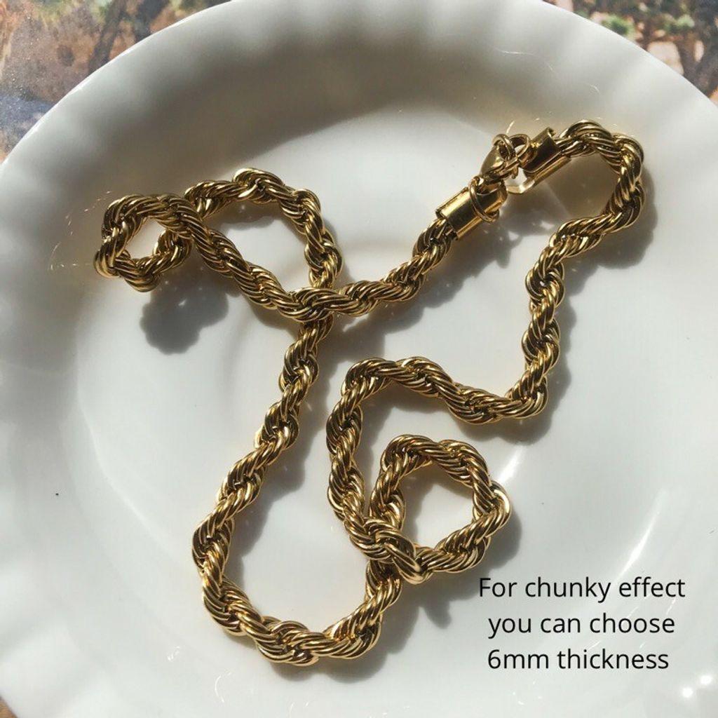 [Necklace] Stainless Steel Rope chain 6