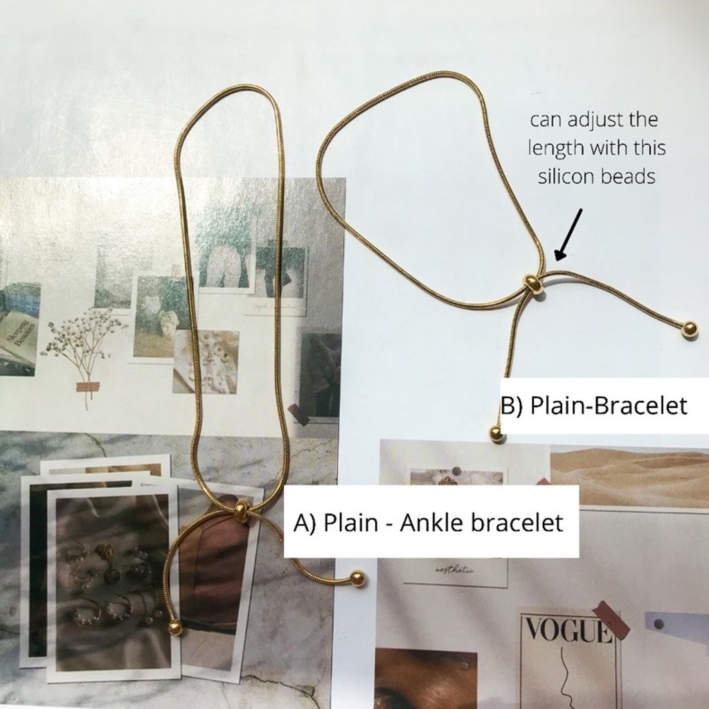 Plain bracelet & ankle