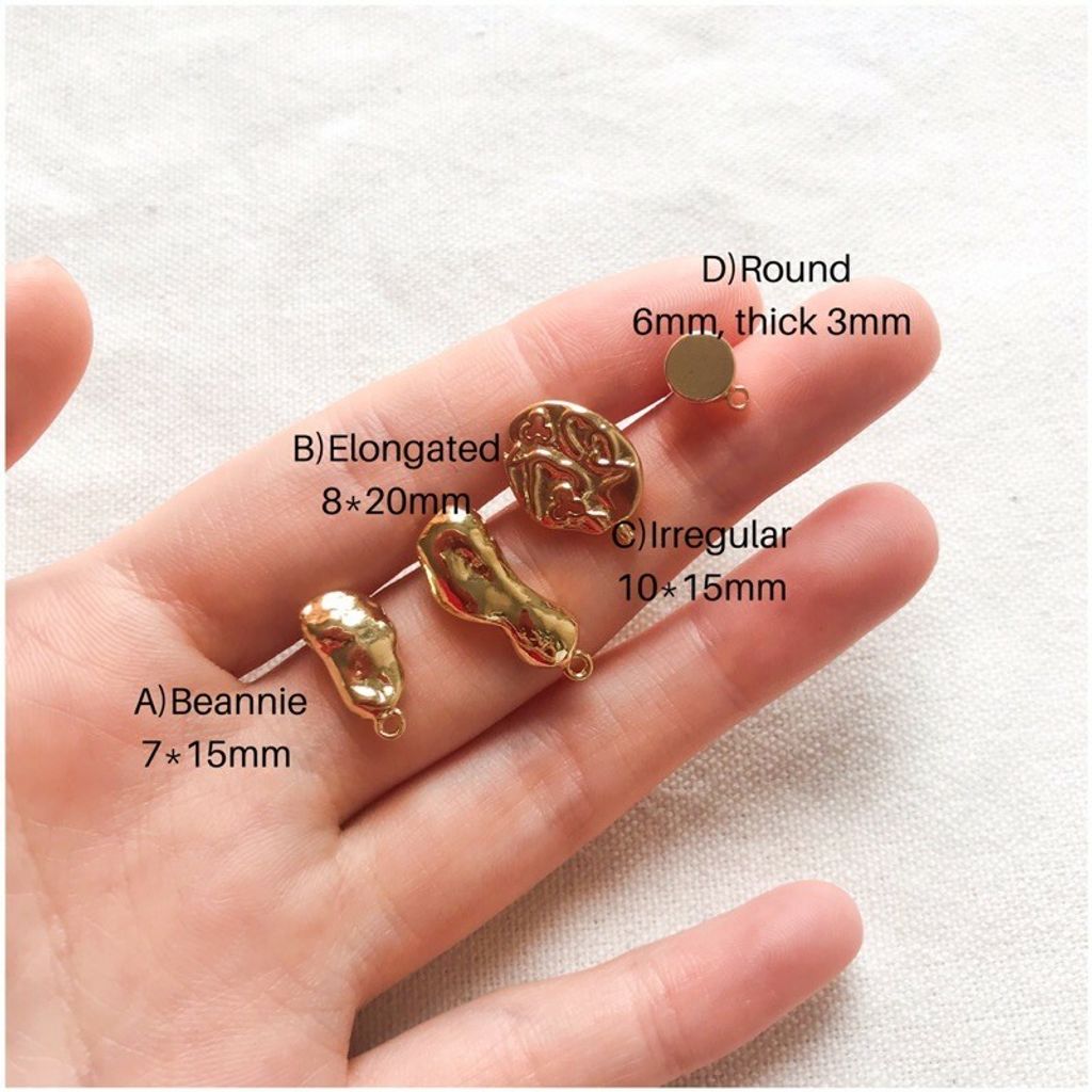 Irregular earring accessories - size