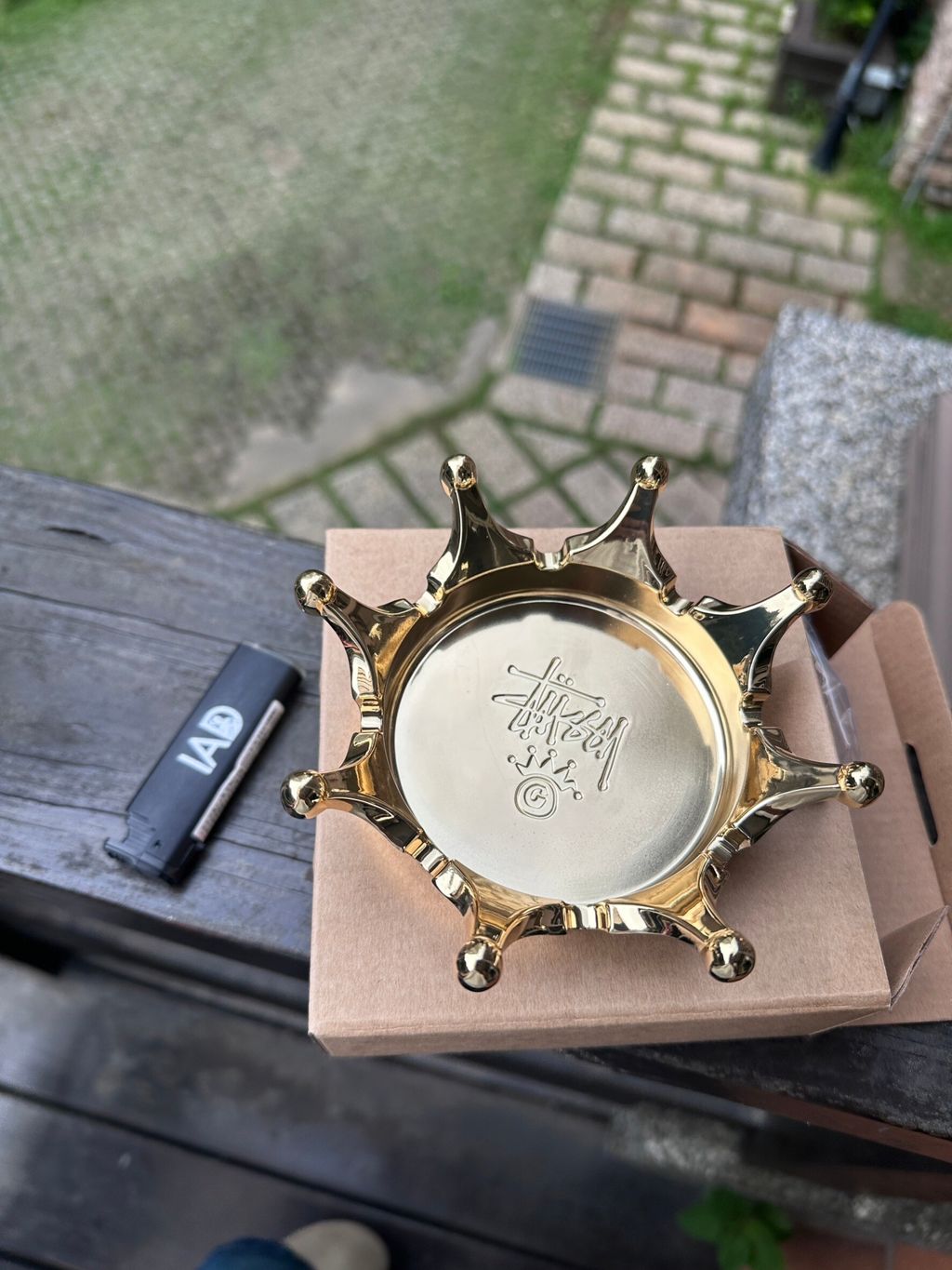 【新品未使用】STUSSY CROWN ASHTRAY Japanese Brand × Stussy × Vintage Stussy Brass Crown Ashtray