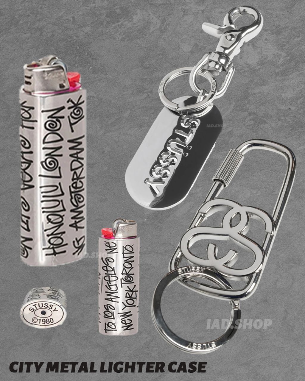アクセサリー Stussy City l Lighter Case Silver s-l400.jpg