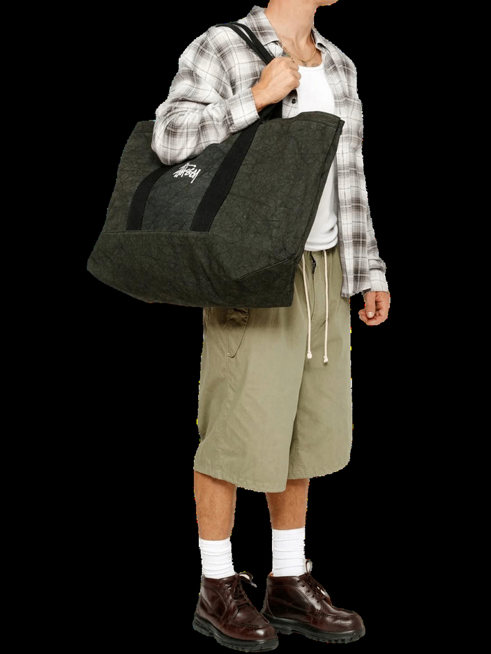 【Stussy】CANVAS EXTRA LARGE TOTE BAG Canvas Extra Large Tote – Washed Black | Accessories | Stüssy