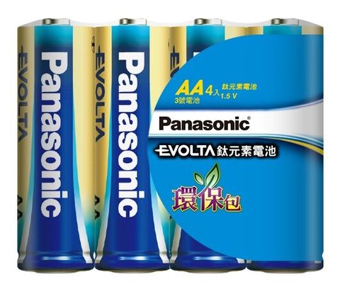 【藍鹼3號-4入(環保包)】EVOLTA環保包(AA)-正面