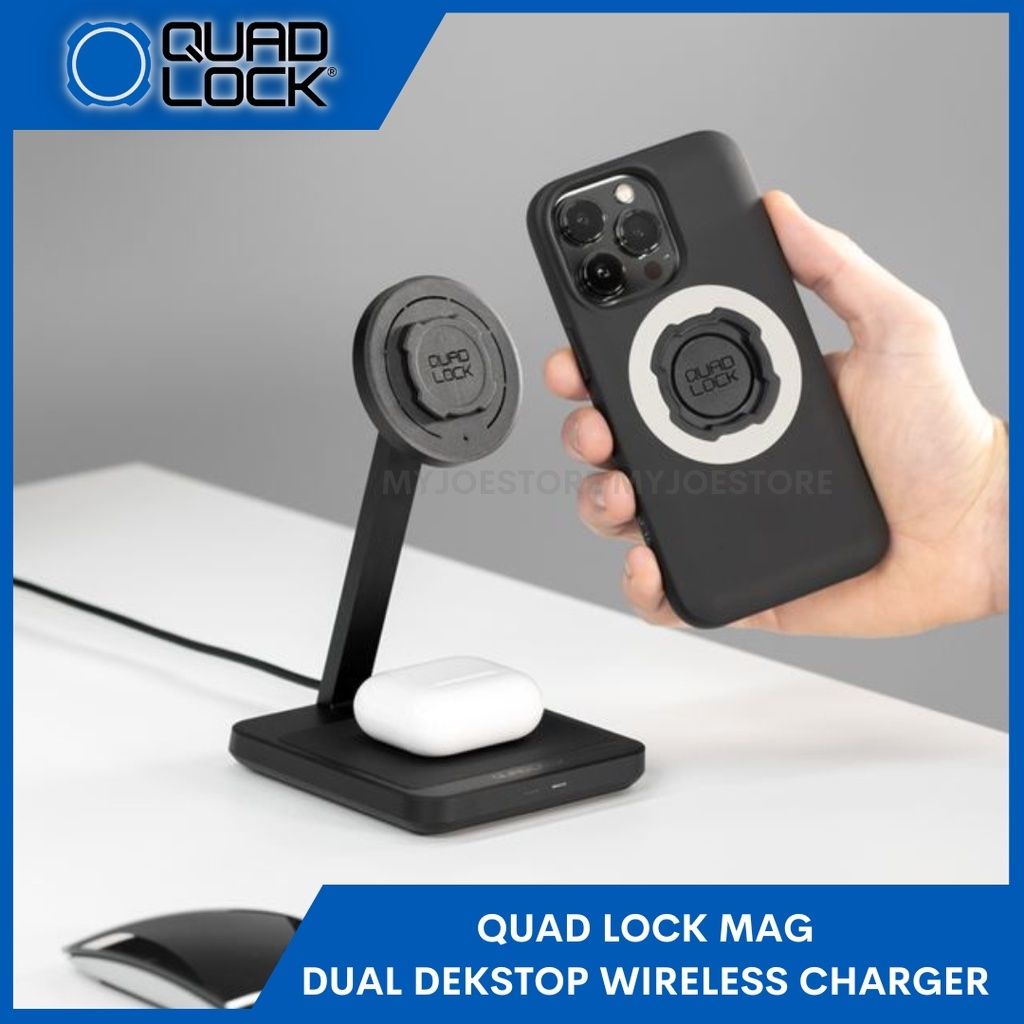 Quad Lock QuadLock MAG Dual Desktop Wireless Charger For Home Office –  Myjoestore