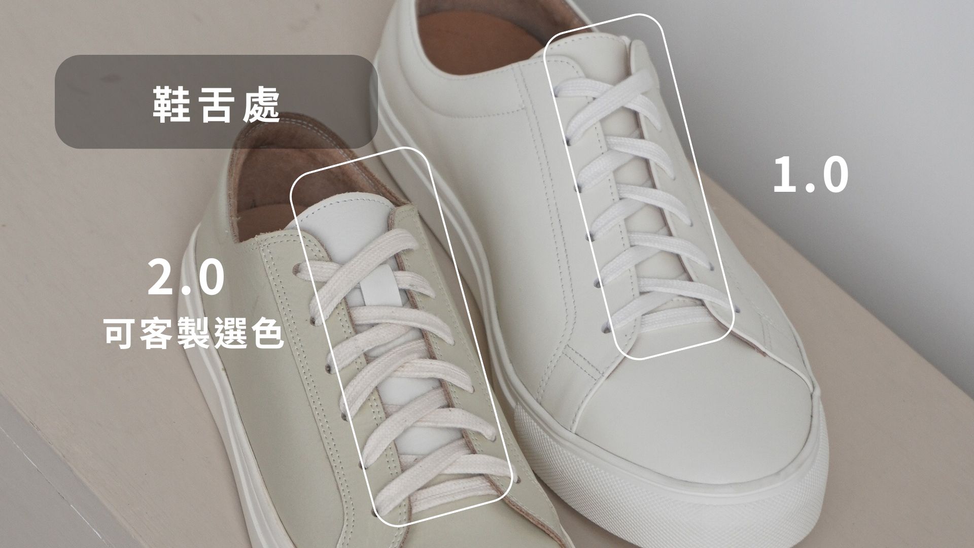 【鞋眼片】採雙層皮革增固，提升整體穩定度 新增，讓行走時鞋舌更服貼不位移 【腳後跟】與【踝口處】調整結構設計，增加層次感 (14)