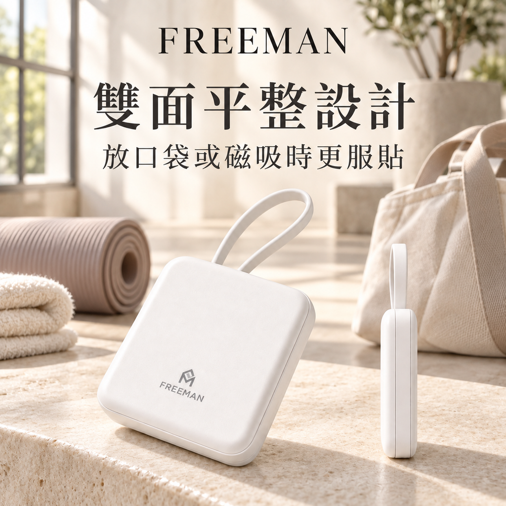 高端瑜伽風白色行動電源