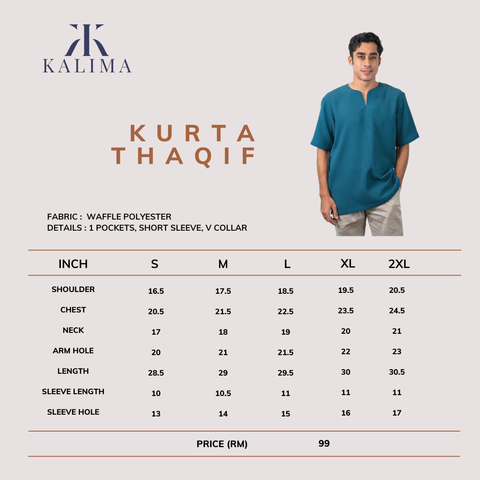 KALIMA SIZE CHART