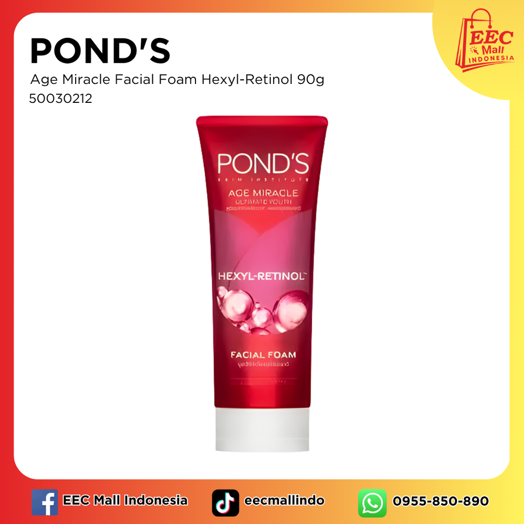 50030212 POND'S Age Miracle Facial Foam Hexyl-Retinol 90g