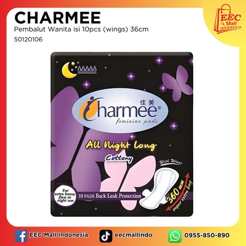 50120106 CHARMEE Pembalut Wanita isi 10pcs (wings) 36cm
