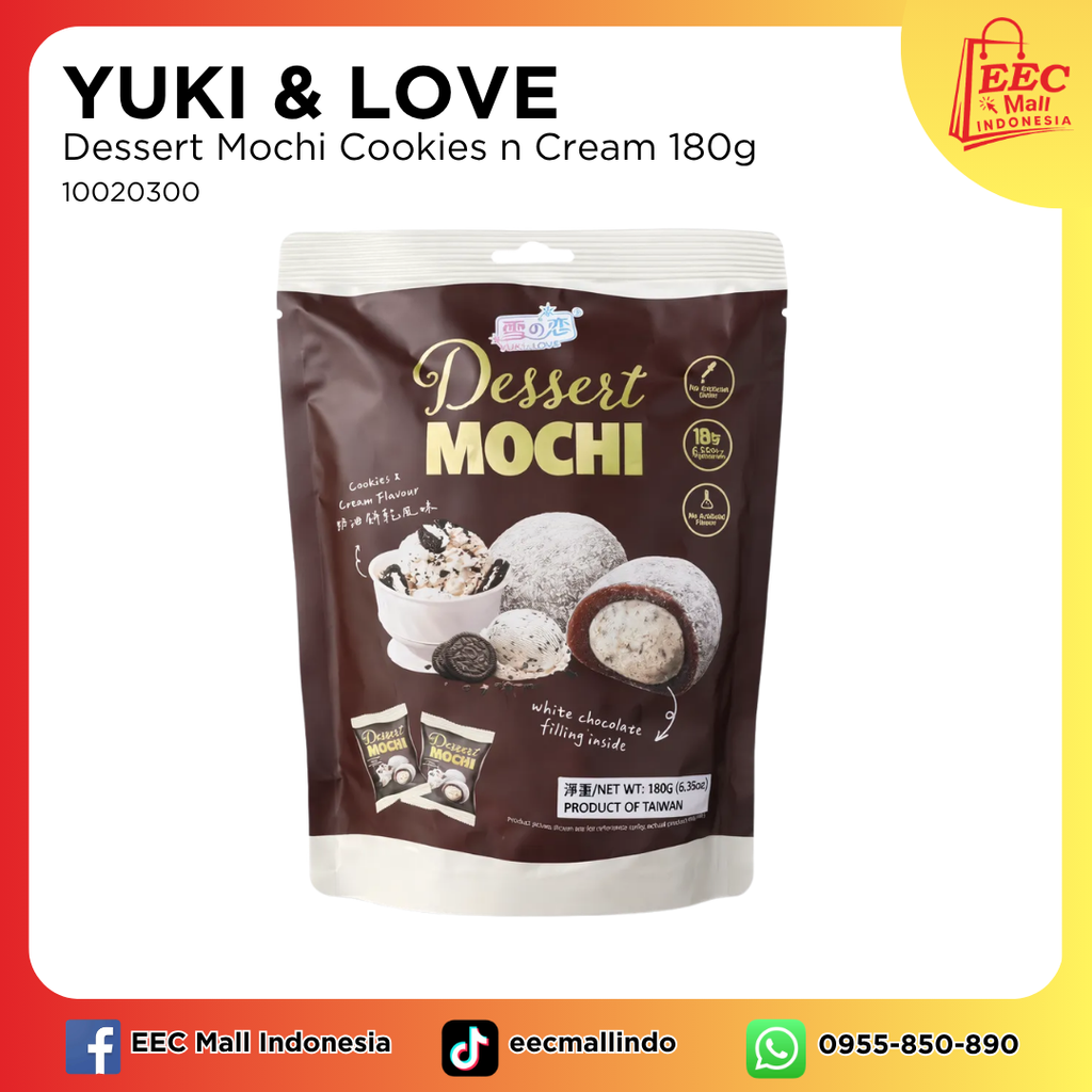 10020300 YUKInLOVE Dessert Mochi Cookies n Cream 180g