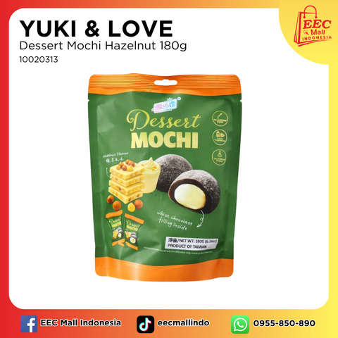 10020313 YUKInLOVE Dessert Mochi Hazelnut 180g