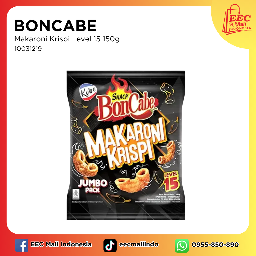 10031219 BONCABE Makaroni Krispi Level 15 150g