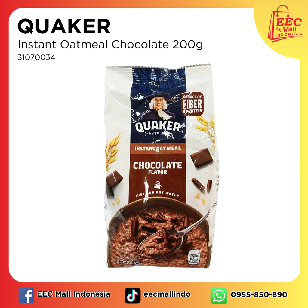 31070034 QUAKER Instant Oatmeal Chocolate 200g
