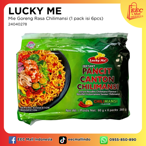 24040278 LUCKY ME Mie Goreng Rasa Chilimansi (1 pack isi 6pcs)