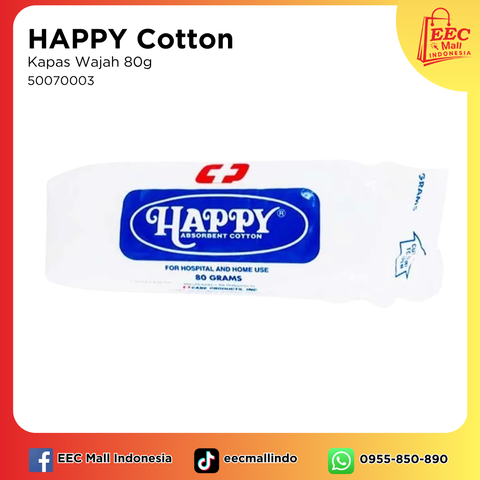 50070003 HAPPY Cotton Kapas Wajah 80g