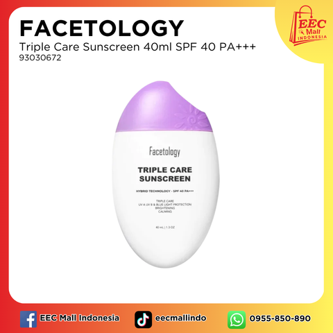 93030672 FACETOLOGY Triple Care Sunscreen 40ml SPF 40 PA+++