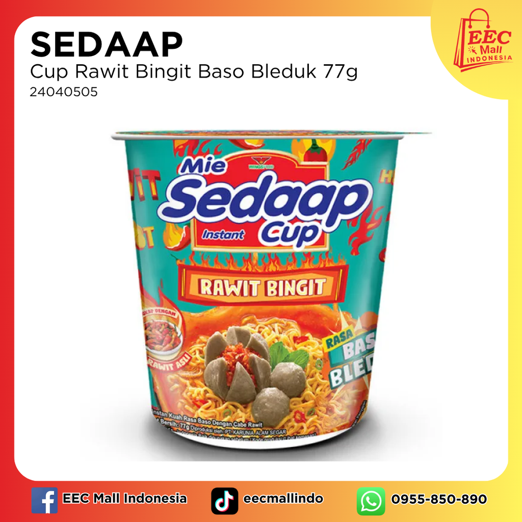 24040505 SEDAAP Cup Rawit Bingit Baso Bleduk 77g