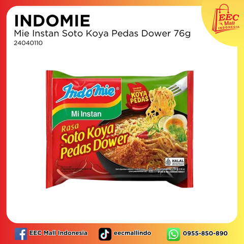 24040110 INDOMIE Mie Instan Soto Koya Pedas Dower 76g