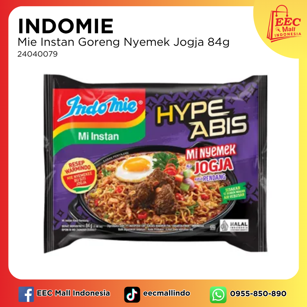 24040079 INDOMIE Mie Instan Goreng Nyemek Jogja 84g
