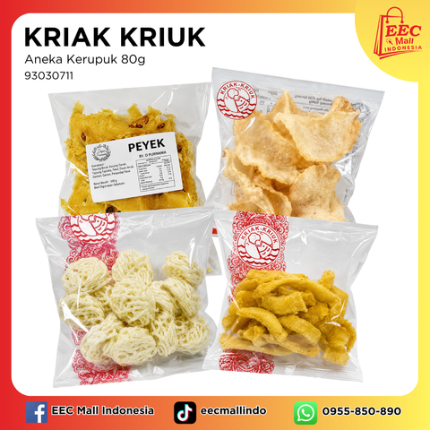 93030711 KRIAK KRIUK Aneka Kerupuk 80g