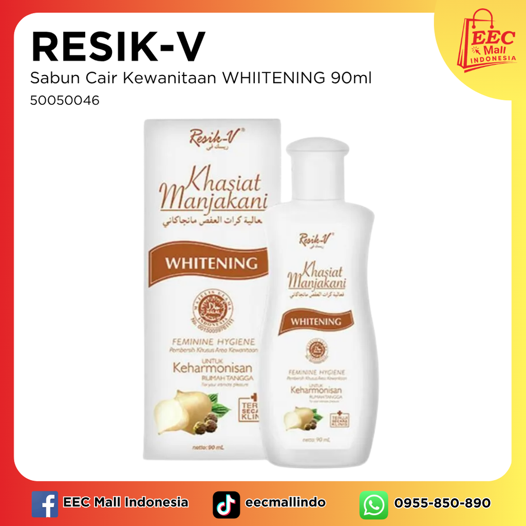 50050046 RESIK-V Sabun Cair Kewanitaan WHIITENING 90ml