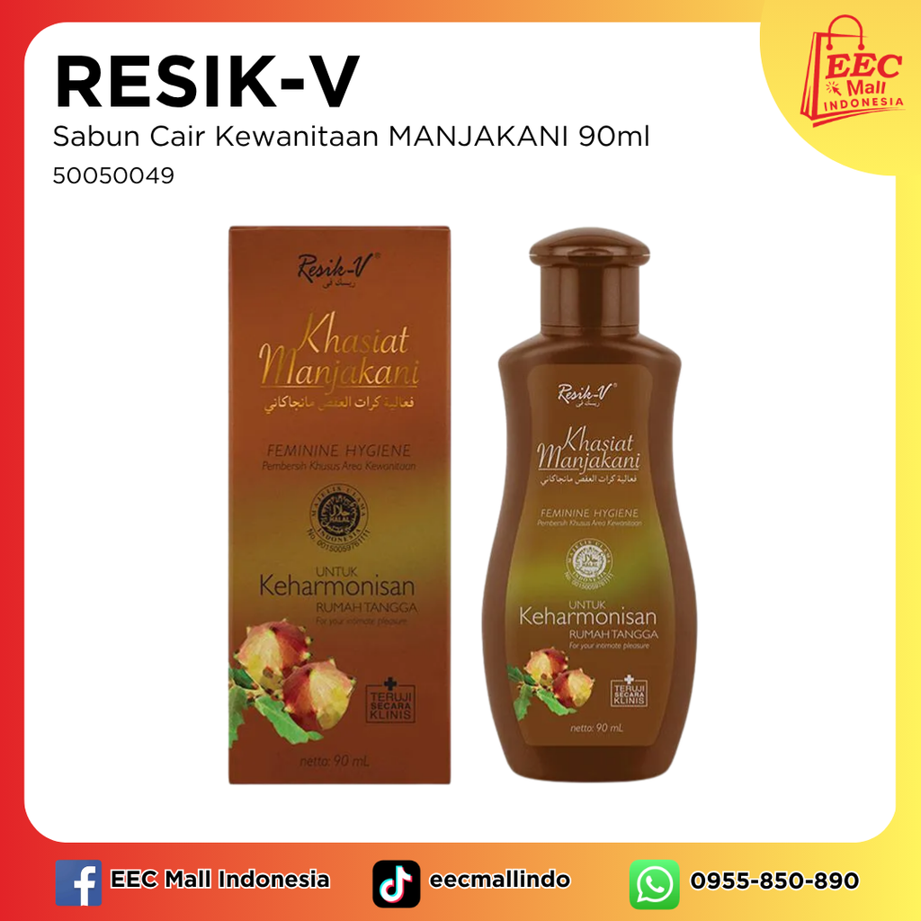 50050049 RESIK-V Sabun Cair Kewanitaan MANJAKANI 90ml (1)