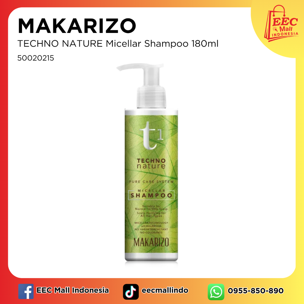 50020215 MAKARIZO TECHNO NATURE Micellar Shampoo 180ml