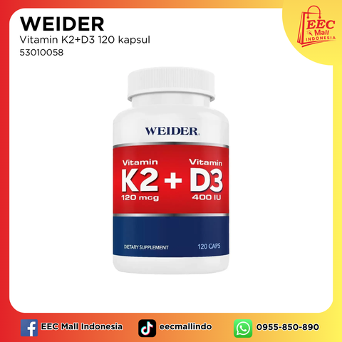 53010058 WEIDER Vitamin K2+D3 120 kapsul