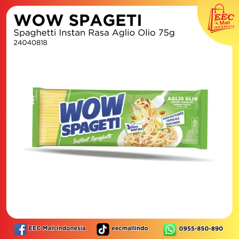 24040818 WOW SPAGETI Spaghetti Instan Rasa Aglio Olio 75g