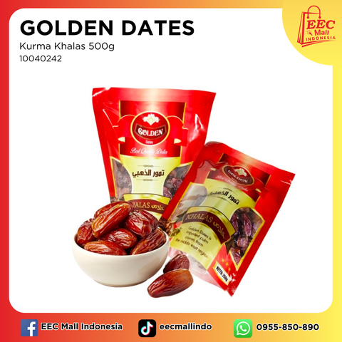 10040242 GOLDEN Dates Kurma Khalas 500g 
