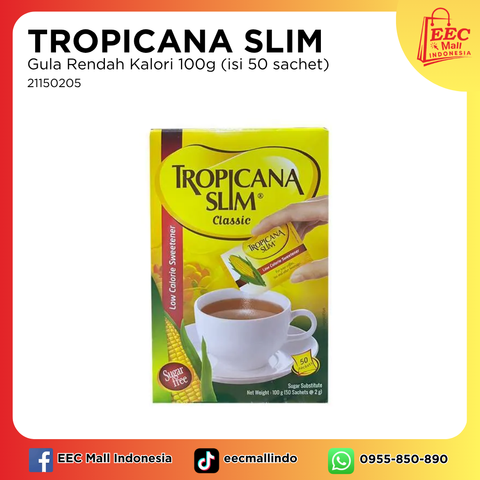 21150205 TROPICANA SLIM Gula Rendah Kalori 100g (isi 50 sachet)