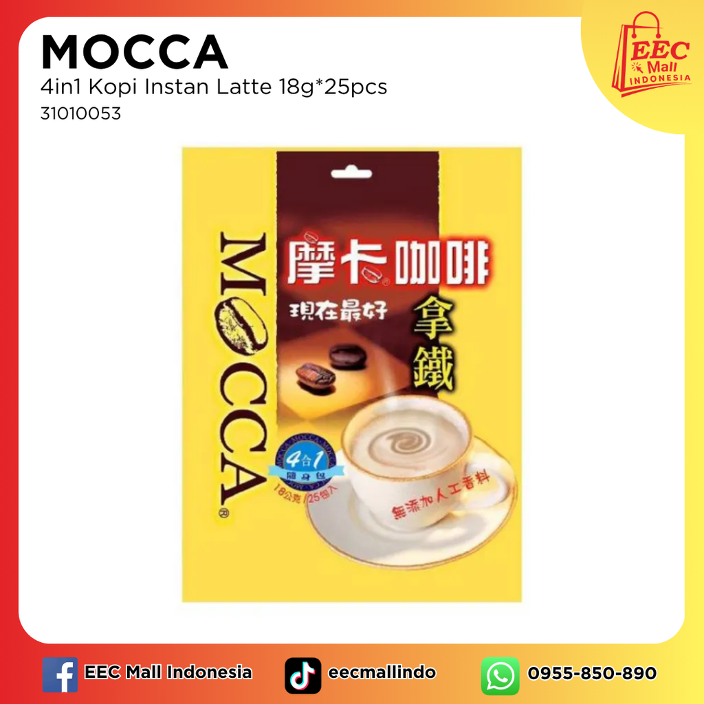 31010053 MOCCA 4in1 Kopi Instan Latte 18g25pcs