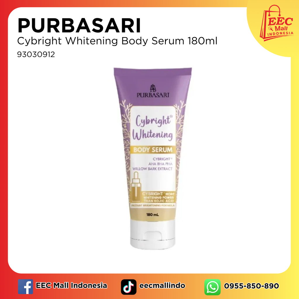 93030912 PURBASARI Cybright Whitening Body Serum 180ml