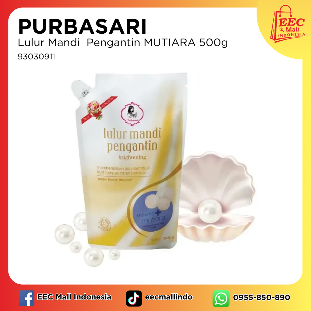 93030911 PURBASARI Lulur Mandi  Pengantin MUTIARA 500g