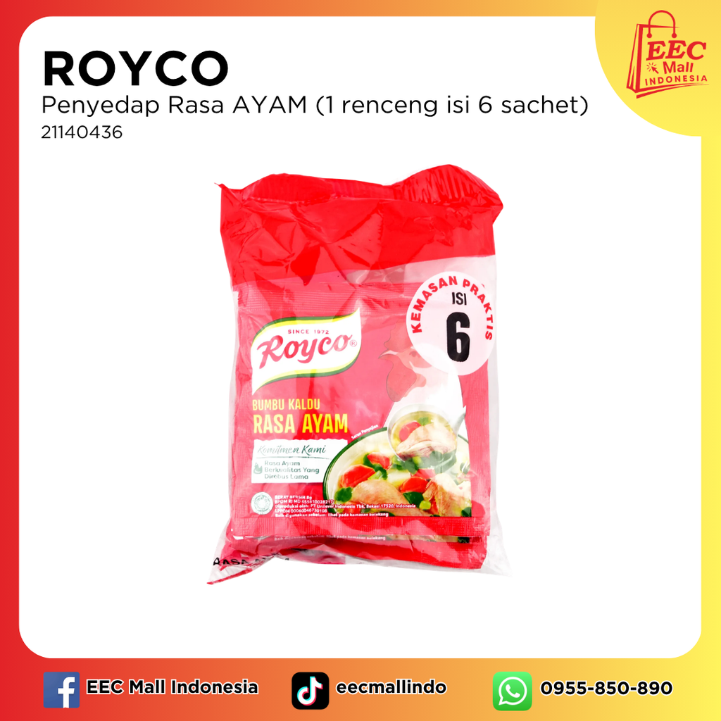 21140430 ROYCO Penyedap Rasa AYAM (1 renceng isi 6 sachet)