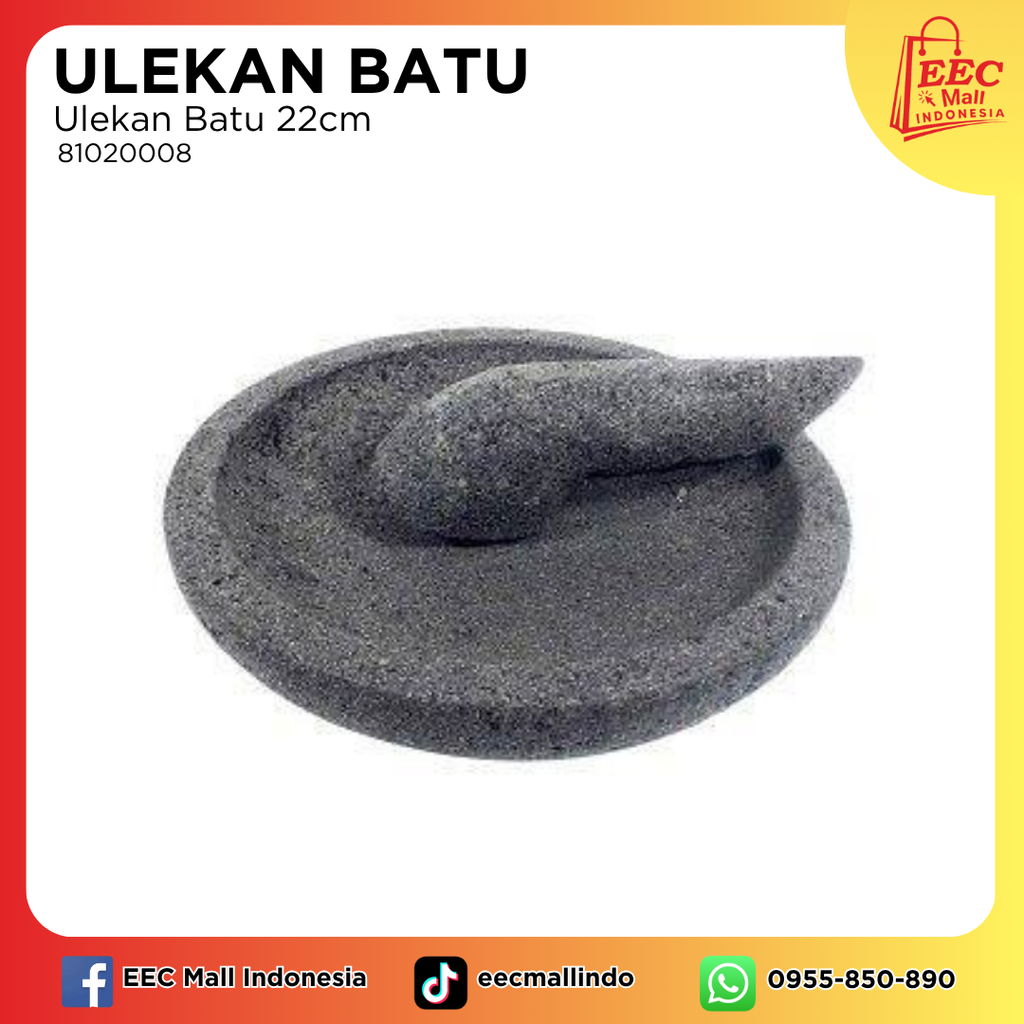 81020008 ULEKAN BATU BesarKecil Stone Mortar n Pestle
