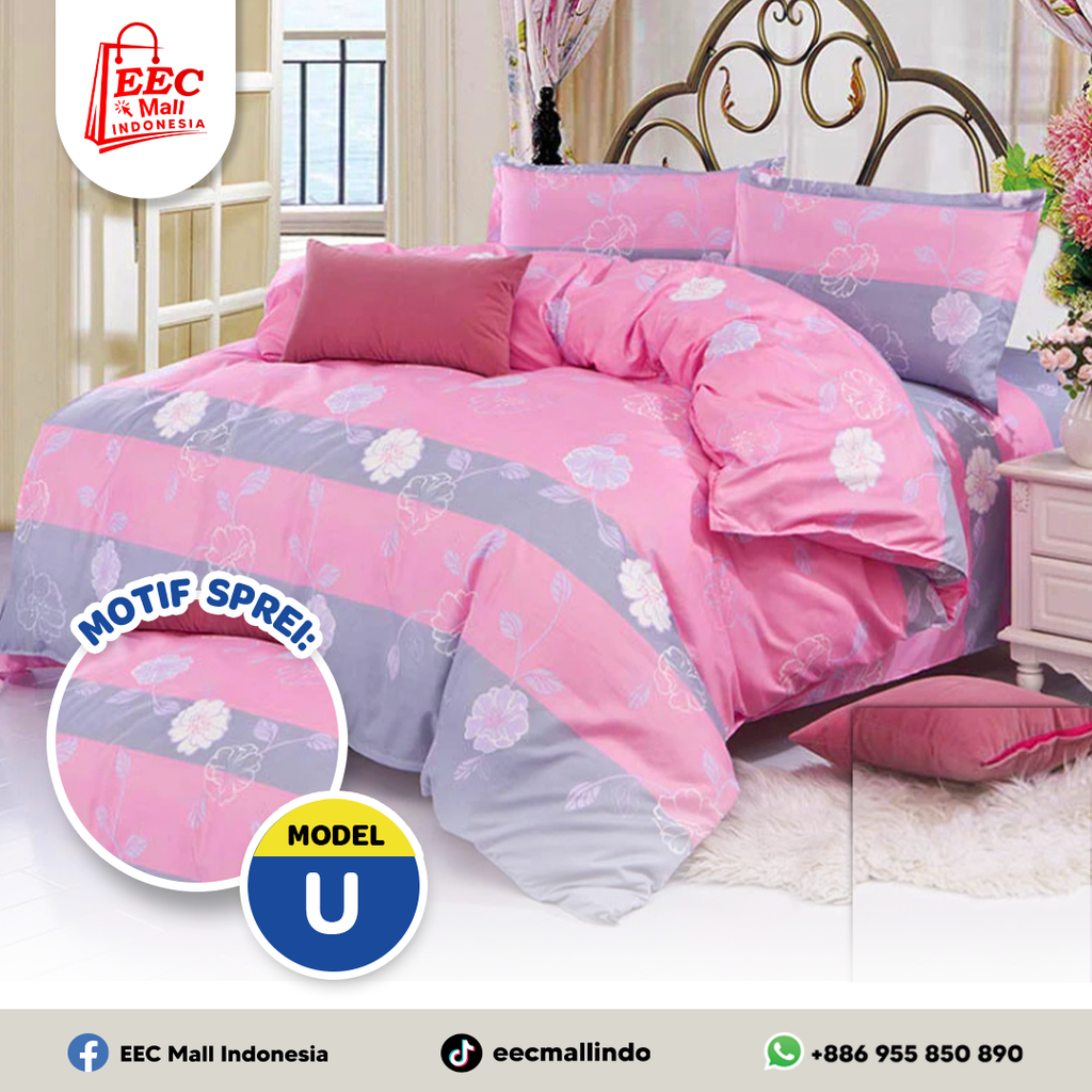 PINK PURPLE STRIPES FLOWER SPREI