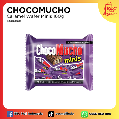 10010808 CHOCOMUCHO Caramel Wafer Minis 160g