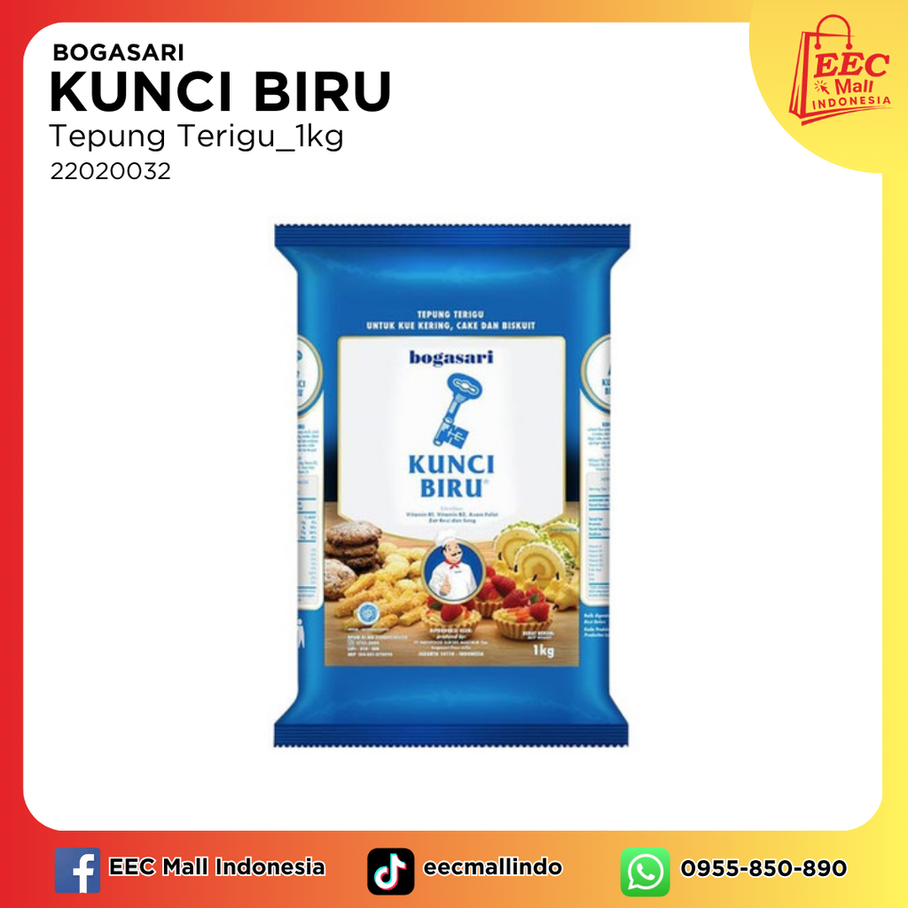 22020032  BOGASARI KUNCI BIRU Tepung Terigu_1kg