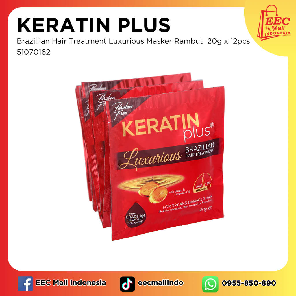 51070162  KERATIN Brazilian Hair Treatmnt Luxrious_20g_12_24
