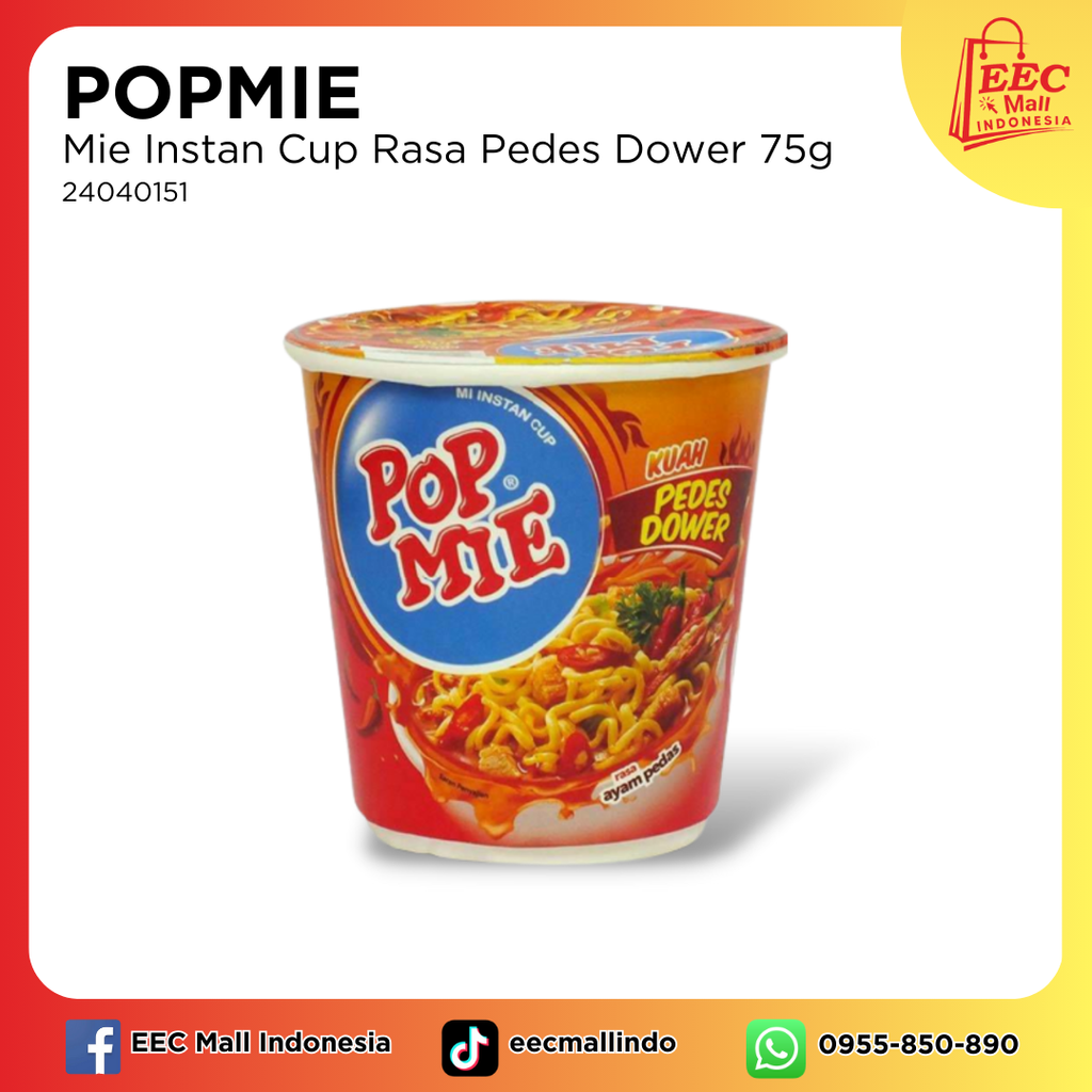 24040151POPMIE Instant Cup Noodle Ayam Pedas_75g