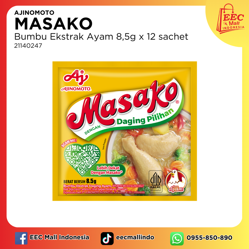 21140247  MASAKO Seasoning Mix Ayam Chicken_8.5g12