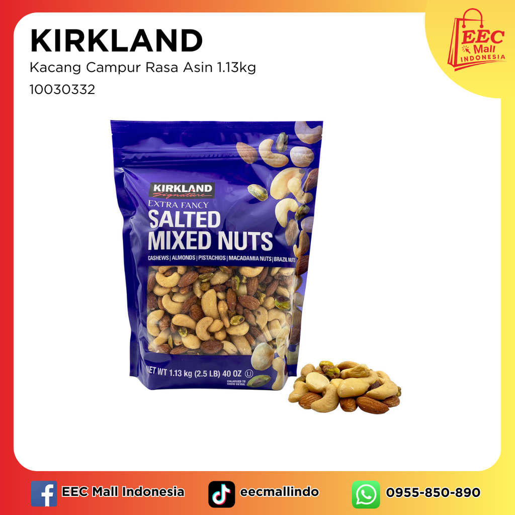 10030332KIRKLAND Extra Fancy Salted Mixed Nuts Pk_1.13kg