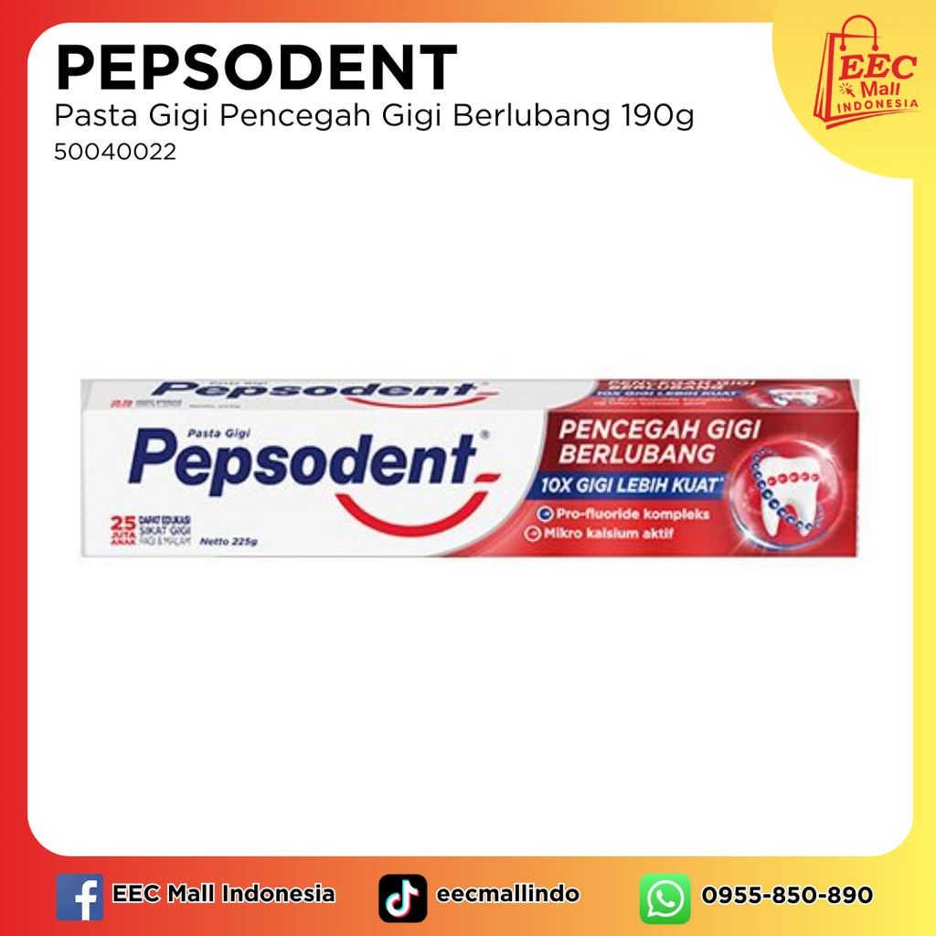 50040022 PEPSODENT Toothpaste Cavity Fighter Red_190g