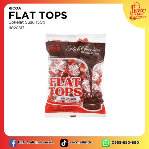 11020617RICOA Flat Tops Milk Chocolate_150g24