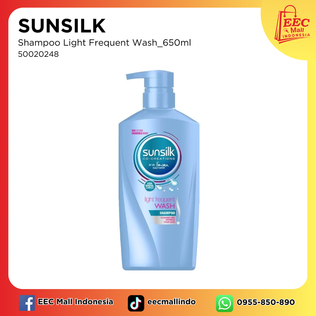 50020248SUNSILK Shampoo Light Frequent Wash_650ml
