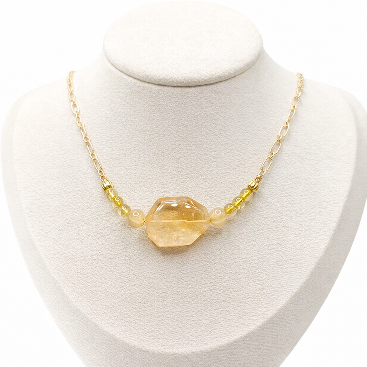 clear-citrine-square-cut-necklace-front