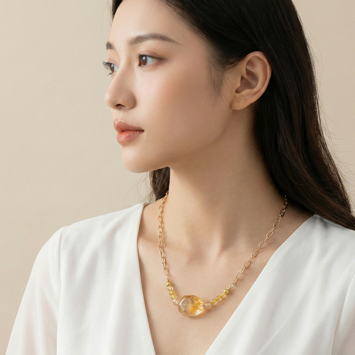 clear-citrine-square-cut-necklace-wearing